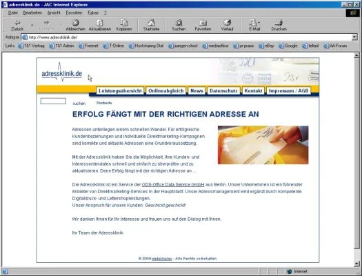 8,5 Millionen Deutsche zogen um - Ein Jahr Adressklinik online Bild: 8,5 Millionen Deutsche zogen um - Ein Jahr Adressklinik online