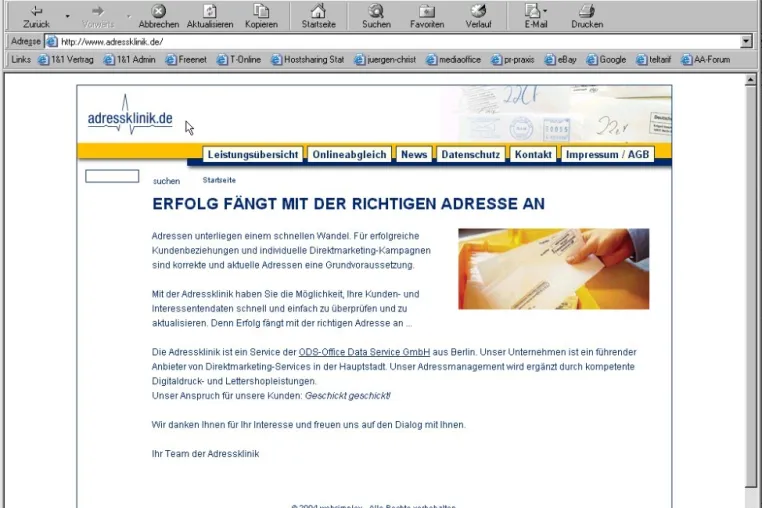 Bild: 8,5 Millionen Deutsche zogen um - Ein Jahr Adressklinik online