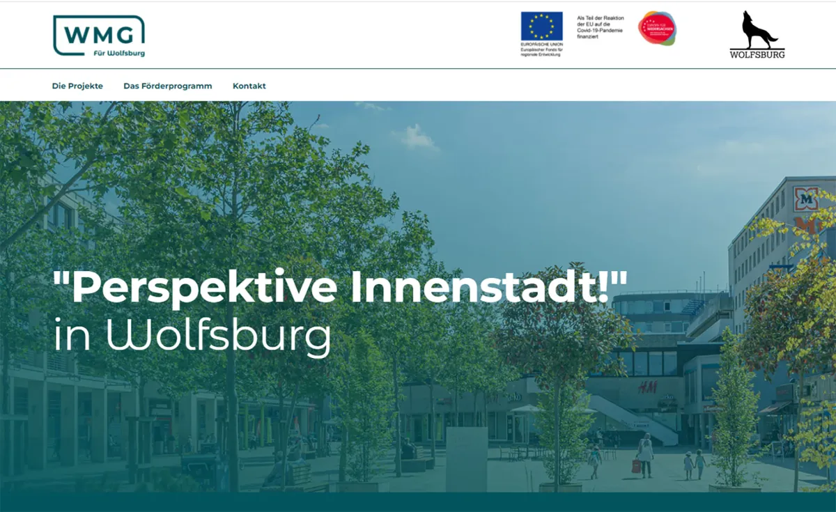 Screenshot der Webseite 