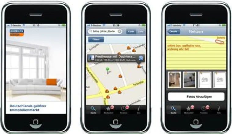 Bild: Wohnungssuche mit dem iPhone sehr beliebt