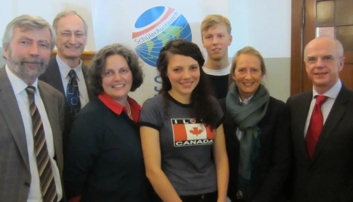 SchülerAustausch Messe mit Bürgerschaftspräsident Christian Weber (Dt. Stiftung Völkerverständigung)