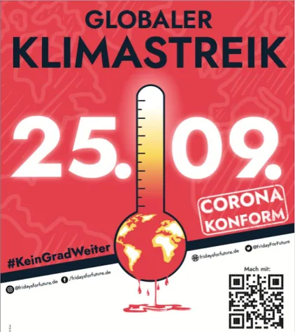 Bild: KEIN GRAD WEITER! Gemeinsamer Aufruf zum globalen Klimastreik am 25.9.2020