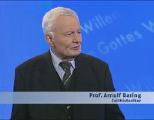 Bild: Prof. Dr. jur. Arnulf Baring im Gespräch mit Bruder Paulus - So. 3.2.08, 8.30 Uhr, N24 Ethik Um Gottes Willen