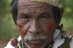 Bild: Brasilianische Indianer von Bewaffneten umzingelt