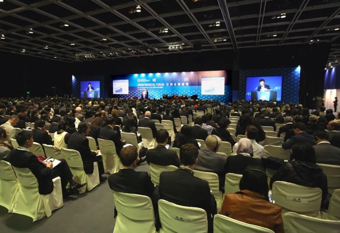 2010 findet das Asian Financial Forum zum dritten Mal statt: mit gestiegener Teilnehmerzahl. Foto: HKTDC