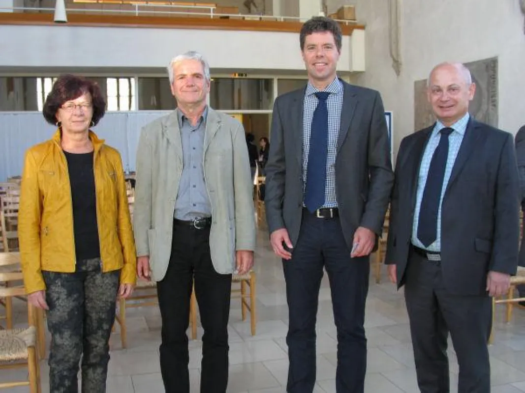 (v. li.): Dr. Marlies Kellmayer, Manfred Schall, Andreas Schlegel und Ulrich Kuhn.