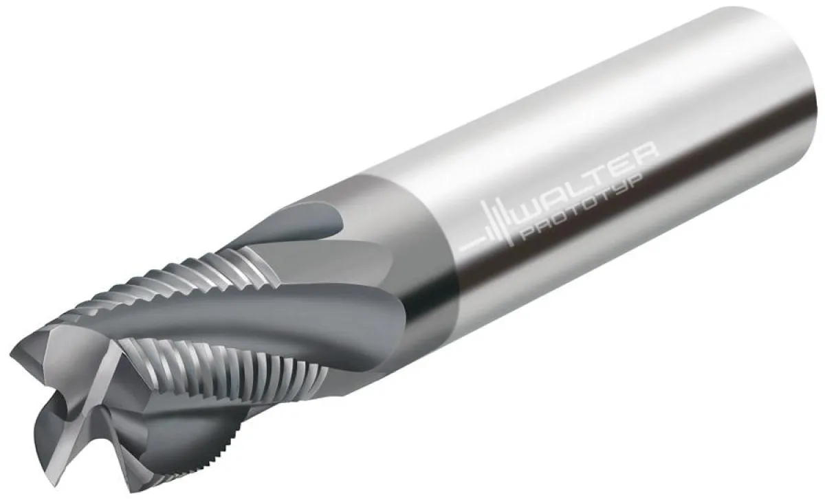Der Walter Prototyp Protostar® Qmax HNR hat eine für Stahl, legierten Stahl und Werkzeugstahl optimierte Kordelung erhalten. Seine Performance übertrifft Standardfräser dieser Art um das Zwei- bis Dre