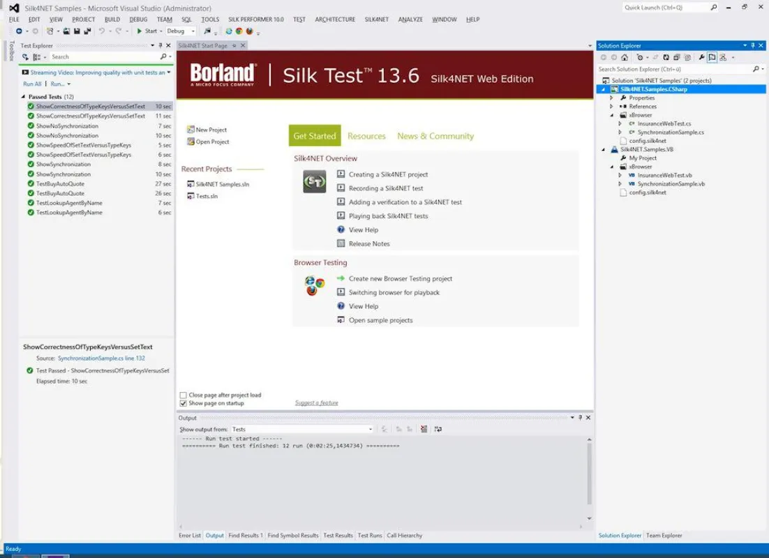 Neu: Silk Test speziell für Web-Applikationen (Quelle/Screenshot: Micro Focus)