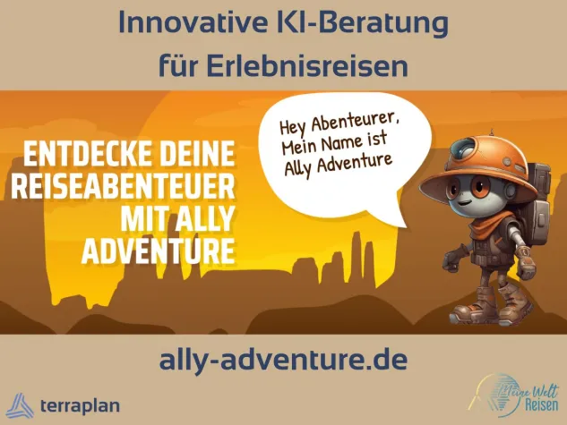 Bild: terraplan und Meine Welt Reisen starten KI-Beraterin „Ally Adventure“ für individuelle Erlebnisreisen