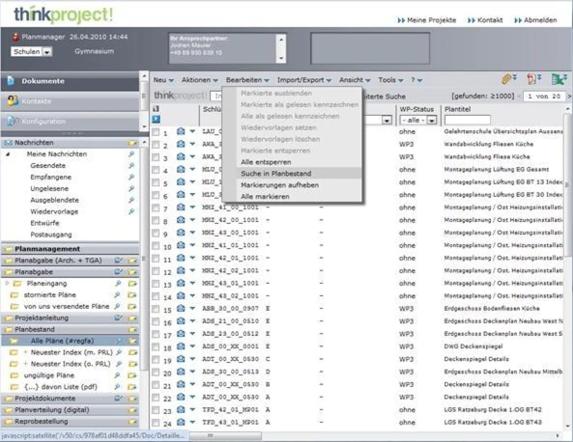 Neue Produktoberfläche think project! V5.0