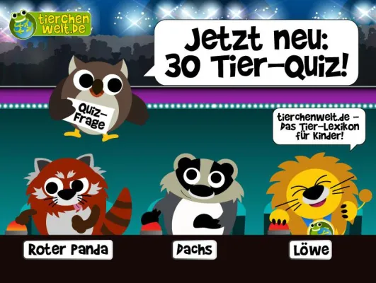 Bild: Neu: 30 Tier-Quiz auf der Kinderwebseite tierchenwelt.de