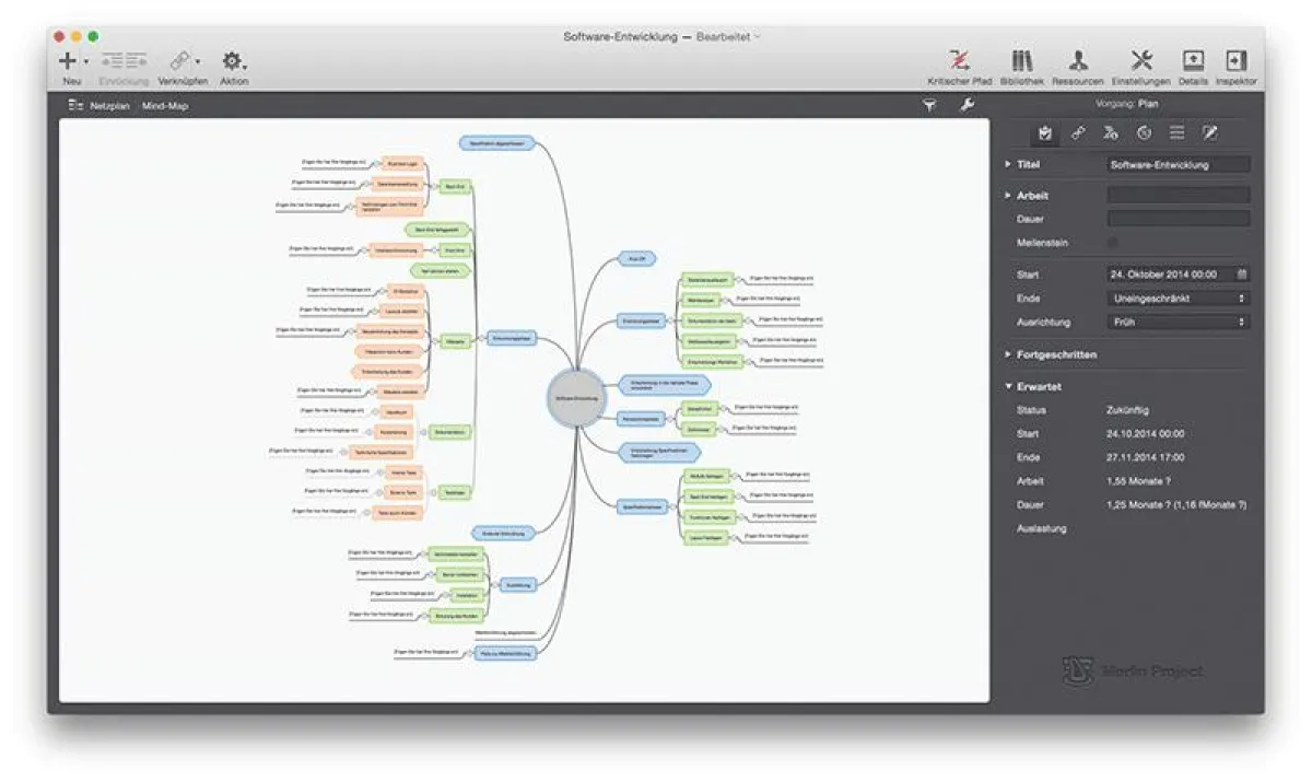 Mindmaps in Merlin Project