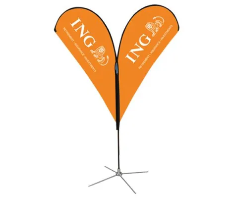 Bild: Beachflag Eventfahnen mit neuem Druckverfahren nun auch beidseitig bedruckbar