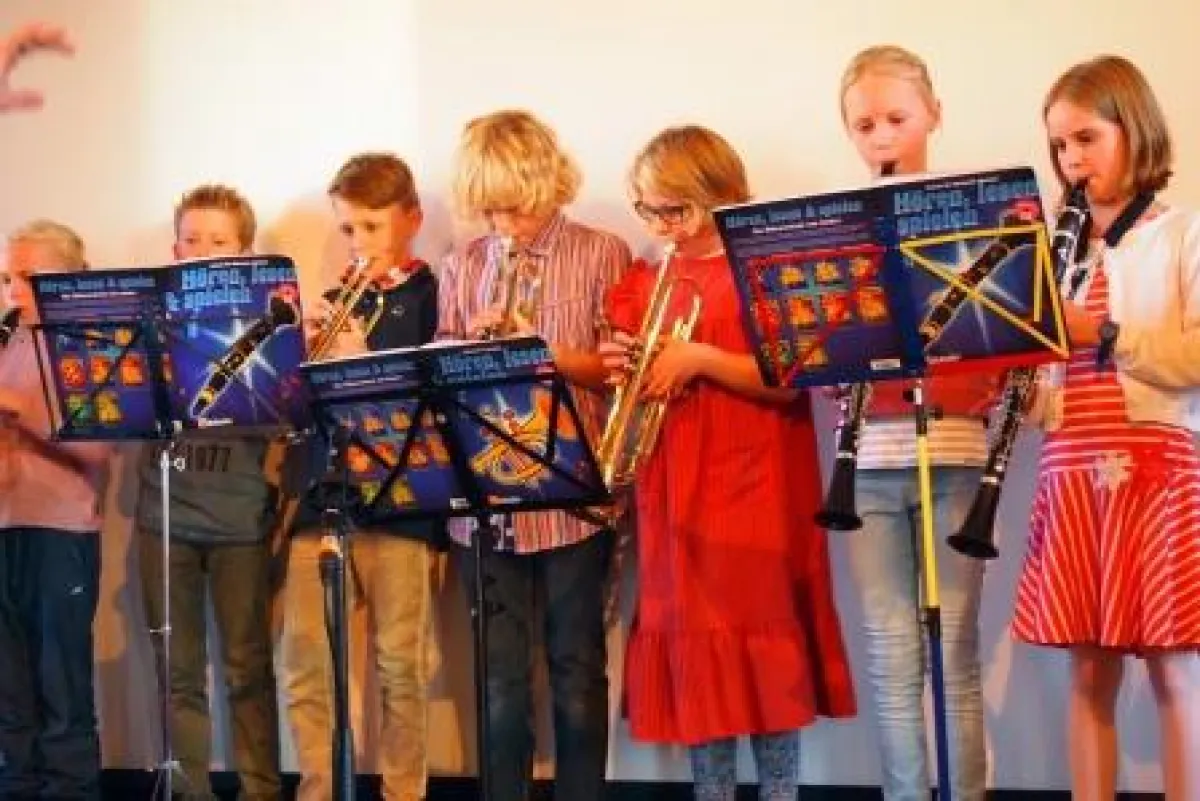 Bläserklasse der Grundschule Trier-Pfalzel, Foto: Julia Schulz