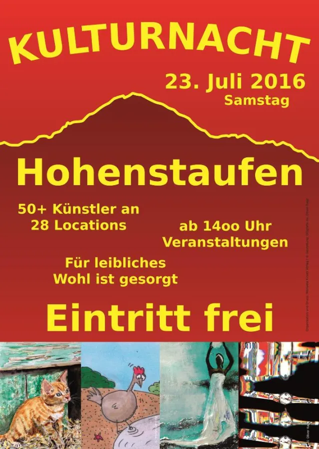 Erste Kulturnacht in Hohenstaufen (Plakat (c) Oliver Kage)