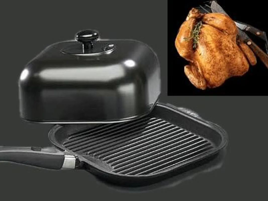 Grillpfanne SUPER mit Dampfhaube