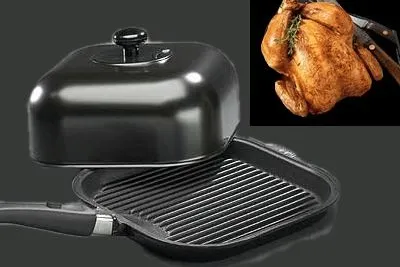 MasterCuisine aktuell: Grillpfanne mit Dampfhaube Bild: MasterCuisine aktuell: Grillpfanne mit Dampfhaube