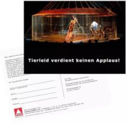 Bild: Tierschützer starten Postkartenkampagne gegen Wildtierhaltung im Zirkus