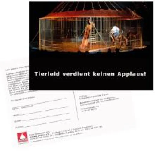 Bild: Tierschützer starten Postkartenkampagne gegen Wildtierhaltung im Zirkus