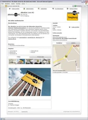 Bild: meinestadt.de bietet Unternehmen mit Business-Profil neue Darstellungsmöglichkeiten im Internet