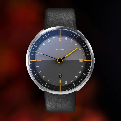 Bild: TRES24 plus titan – die neue 24-Stunden Dreizeigeruhr von BOTTA in geschütztem Design