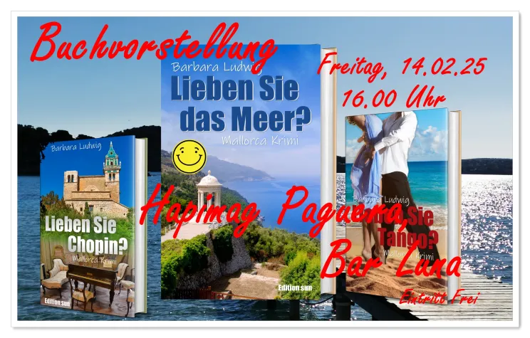 Valentinstag im Zeichen des Krimis: Ein Leseabend mit Barbara Ludwig in Mallorca Bild: Valentinstag im Zeichen des Krimis: Ein Leseabend mit Barbara Ludwig in Mallorca