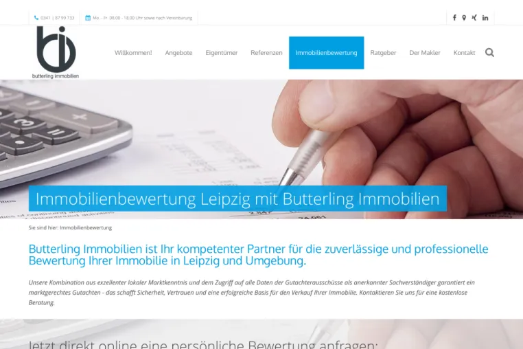 Bild: Immobilienbewertung Leipzig: Butterling Immobilien bietet professionelle Wertermittlung für Eigentümer
