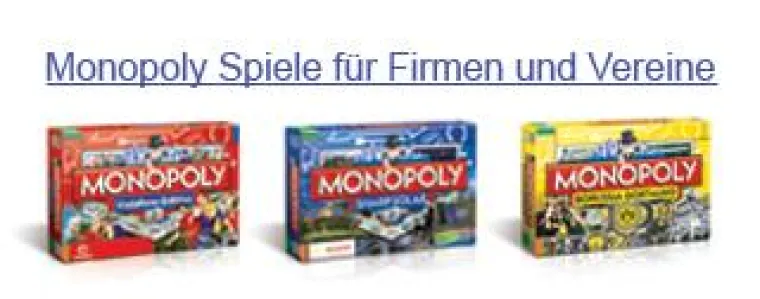 Monopoly wird individuell für Firmen und Vereine Bild: Monopoly wird individuell für Firmen und Vereine