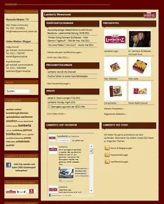 Bild: Social Media Newsroom für Gebäckhersteller Lambertz