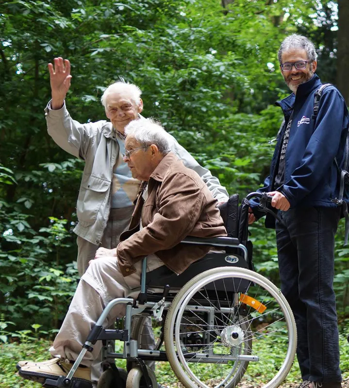 Karl-Heinz Meyer auf der Heide, Dieter Grabinsky und Jean-Michel Audier (v.li.) im Versmolder Stadtp