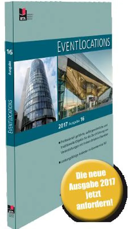 Das Handbuch EVENTLOCATIONS 2017 kann ab sofort kostenfrei bestellt werden