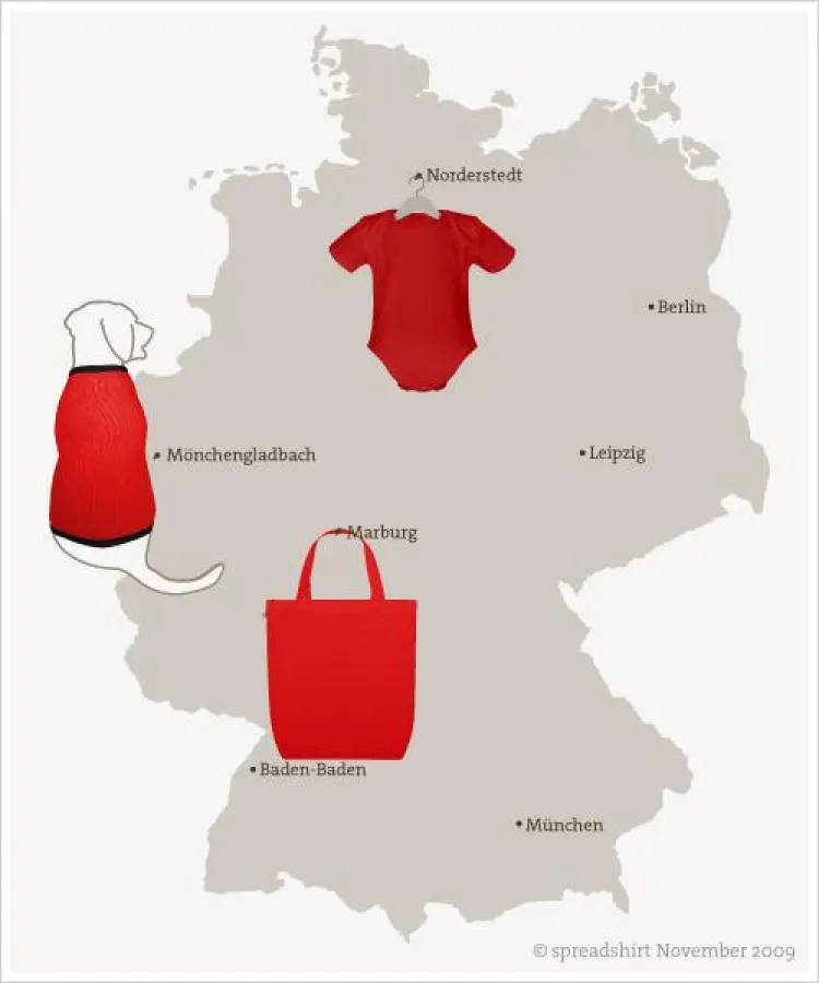 Die Shoppinglandkarte Deutschlands