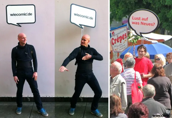 Bild: Walking Minds® Sprechblasen-Promotion: Jetzt auch in eckiger Standardform.