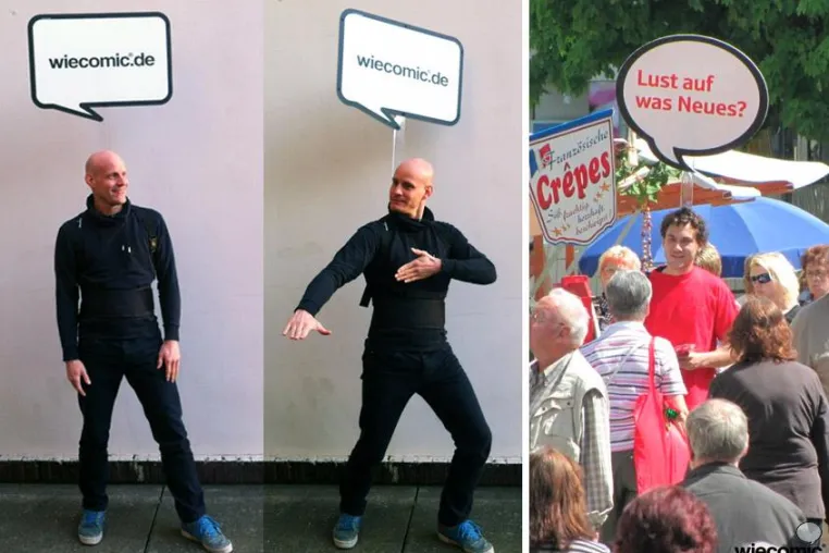 Bild: Walking Minds® Sprechblasen-Promotion: Jetzt auch in eckiger Standardform.