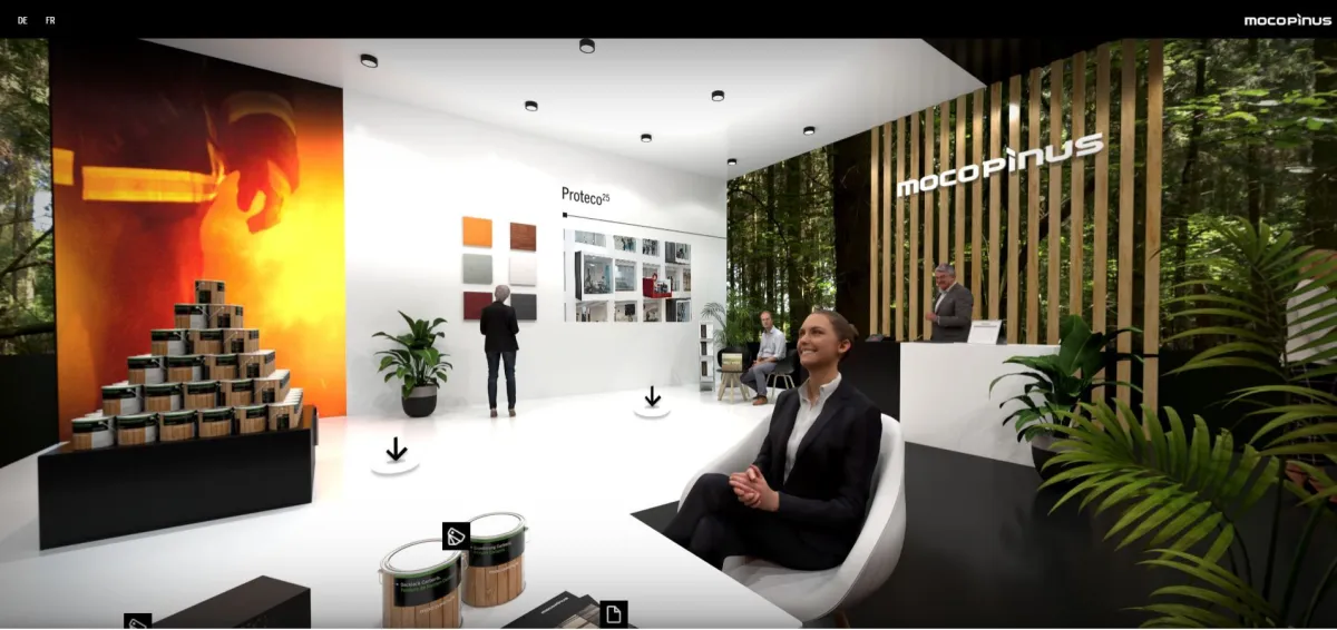 Für die Präsentation von Innovationen hat MOCOPINUS jetzt einen interaktiven Raum konzipiert (© Mocopinus)