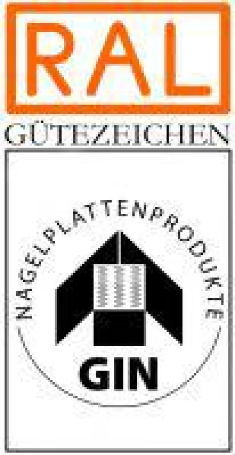 Sicherheit im Tragwerksbau mit Nagelplattenbindern vermittelt das RAL-Gütezeichen 601. Bild: RAL/GIN