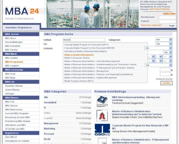 Bild: Kickoff für das innovative MBA und Postgraduate Portal MBA24.com