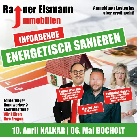 Immobilienexperte Rainer Elsmann aus Emmerich informiert kostenlos über energetisches Sanieren Bild: Immobilienexperte Rainer Elsmann aus Emmerich informiert kostenlos über energetisches Sanieren