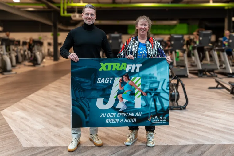 XTRAFIT und Staatssekretärin Andrea Milz sagen „Ja“ zu den Spielen: Mit ZUMBA zum Beispiel Bild: XTRAFIT und Staatssekretärin Andrea Milz sagen „Ja“ zu den Spielen: Mit ZUMBA zum Beispiel