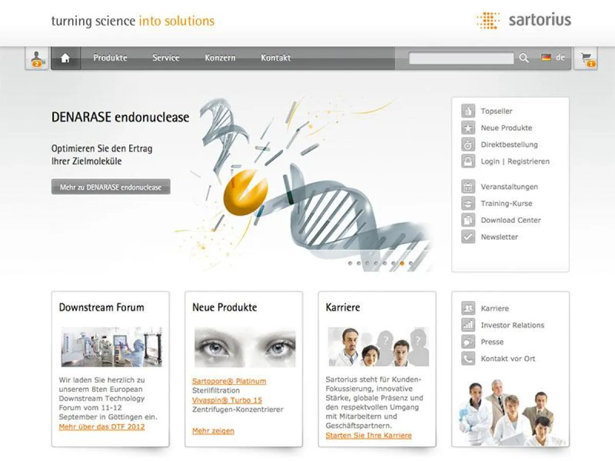 Website Sartorius AG
