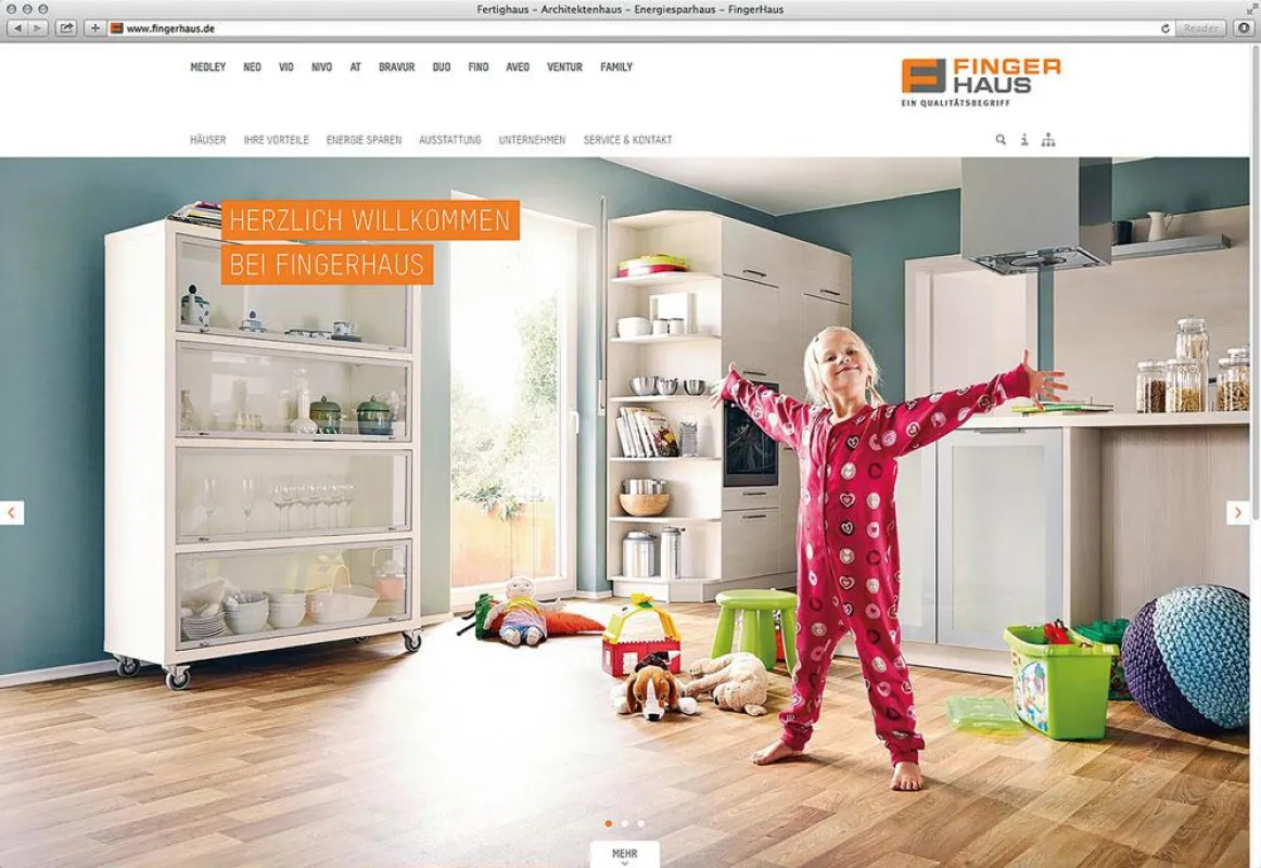 Die neue Webseite von FingerHaus