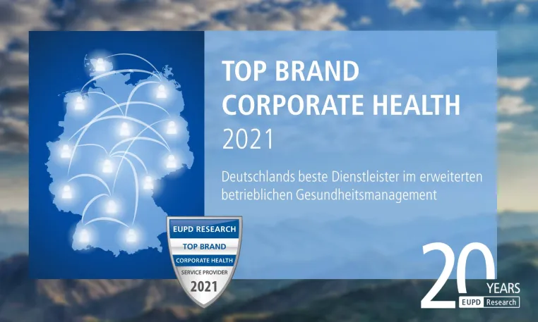 Die besten Dienstleister in Deutschland mit Qualitätssiegel Top Brand Corporate Health 2021 ausgezeichnet Bild: Die besten Dienstleister in Deutschland mit Qualitätssiegel Top Brand Corporate Health 2021 ausgezeichnet