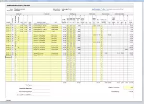 Bild: Excel Reisekostenabrechnung 2018