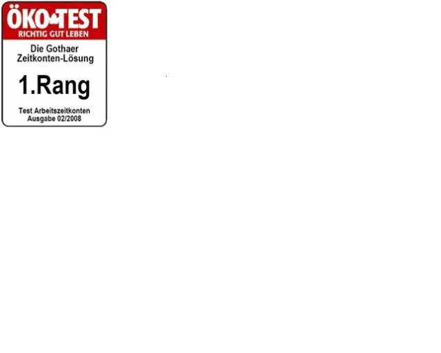 Gothaer Zeitkonten - 1. Rang bei ÖKO-TEST Bild: Gothaer Zeitkonten - 1. Rang bei ÖKO-TEST