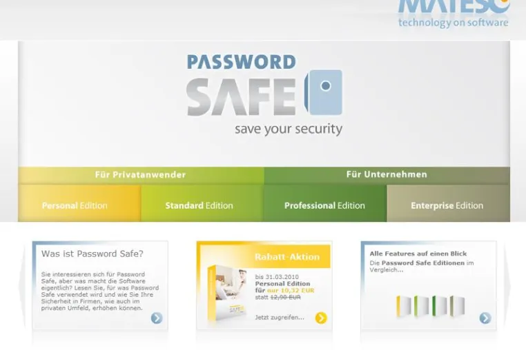 Bild: passwordsafe.de präsentiert sich in neuem modernen Look