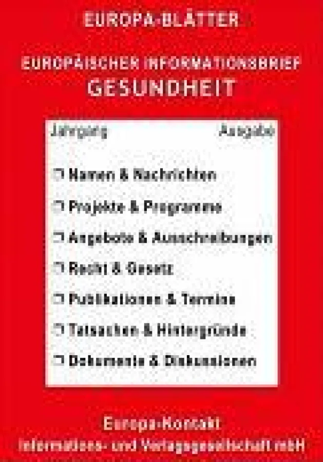 Europäischer Informationsbrief Gesundheit
