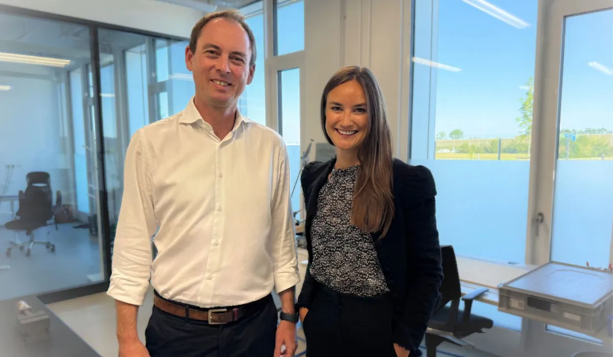 Das Führungsteam von Vectoflow: CEO Dr. Christian Haigermoser (links) und CCO Stefanie Hach (rechts) (© Vectoflow GmbH )