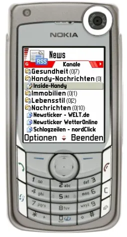 Bild: Aktuelle Nachrichten auf dem Handy - Resco News für Serie 60