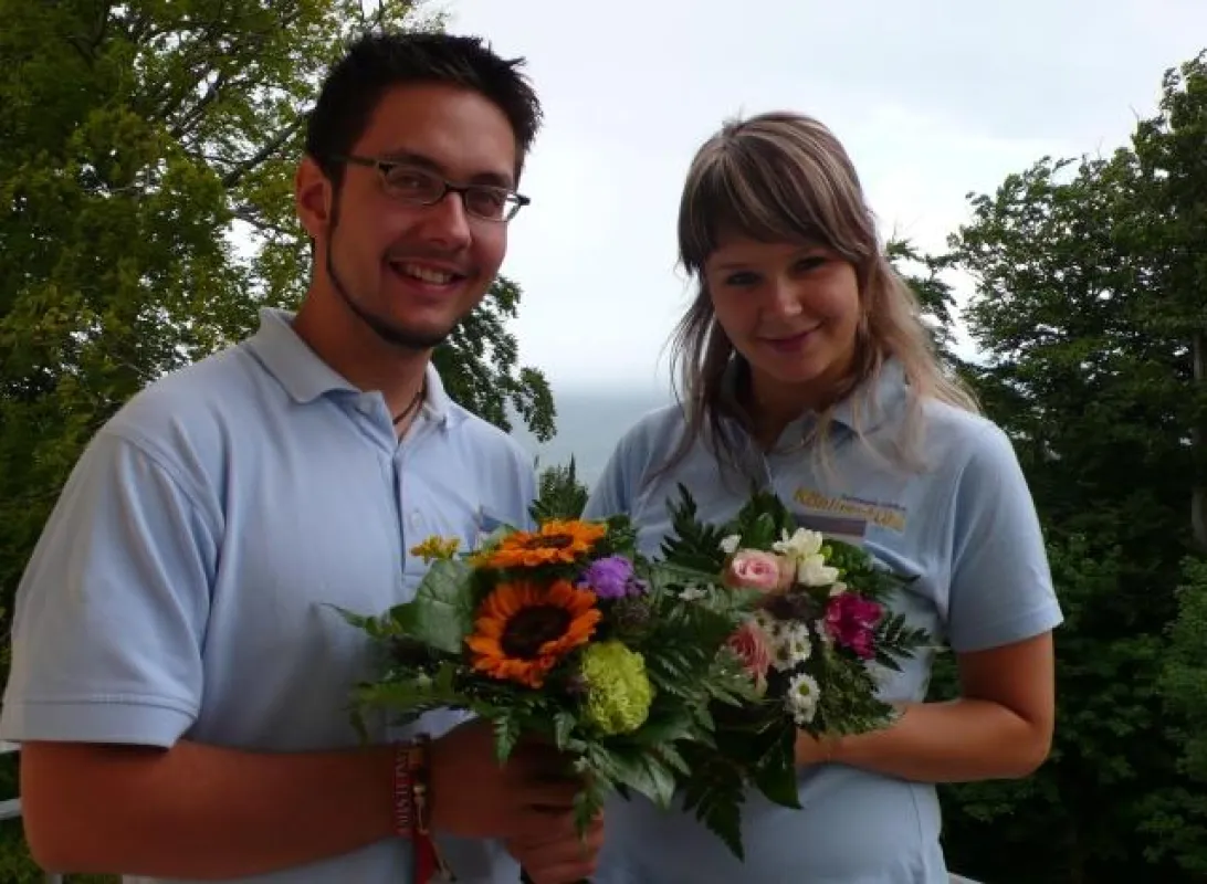 Thomas und Kirsten im Nationalpark-Zentrum