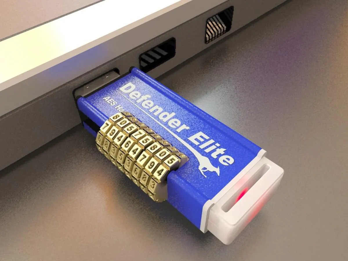 Hardwareverschlüsselter USB-Stick Kanguru Defender Elite